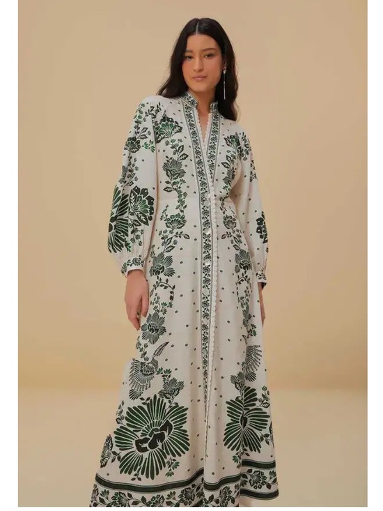 FARM Rio Dresses & Skirts - Farm Rio Forest Soul Off-White Maxi Dress